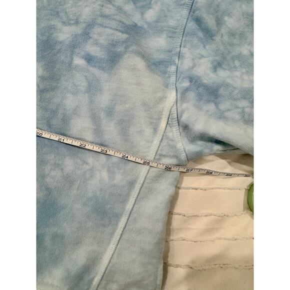Lulus Ice Wash Tie Dye Crewneck Sweatshirt Blue Women’s Large Cloudcore Coastal - Picture 10 of 14
